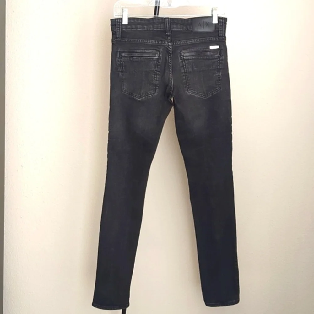 A/X J27 Skinny Biker  Stretch Jean Sz 28 Faded Black/Grey